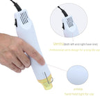 Heat Gun, 110V 300W Handed Hot Air Gun, 3.28FT Ultra-Long Cable Portable Heat Gun with Stand and Power Cord for Shrinking Wrapping PVC, DIY Embossing and Drying Paint (White)