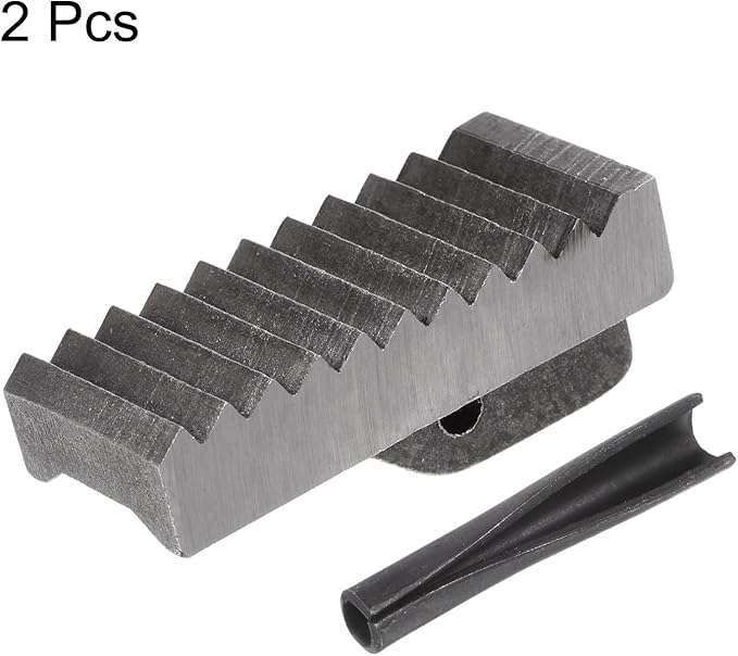 HARFINGTON 2pcs Pipe Wrench Heel Jaw 48-inch High Carbon Steel with Pin Assembly for Replacement Pipe Wrench Jaws