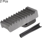 HARFINGTON 2pcs Pipe Wrench Heel Jaw 48-inch High Carbon Steel with Pin Assembly for Replacement Pipe Wrench Jaws