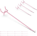 HUHOLE Pegboard Hooks 6 Inch 50PC, Pink Peg Board Hooks, Fit 1/4" or 1/8" Pegboard, Ideal Peg Board Organizer Accessories for Wall Display, Crafts Organization, Kitchen Organizer(Pink, 6 Inch)