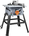 Generic Table Saw 10 Inch, 5500 RPM 15A Powerful Table Saw with Protective Cover, 254 x 15.8 x 24T Blade, 0-45°Cutting Range for Metal, Woodworking, Plastic