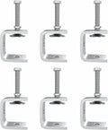 1.2 Inch Stainless Steel Heavy-Duty Clamp, Stainless Steel C-Shaped Clamp with 1-Inch Opening, Suitable for Woodworking Bonding, Cutting and Installation. 6pcs