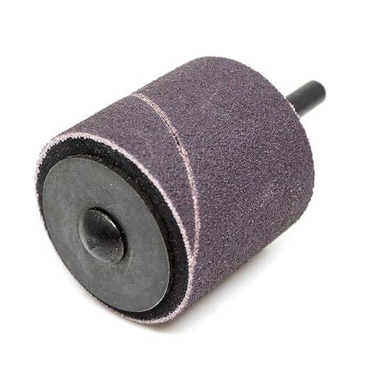 Benchmark Abrasives 1.5" x 1.5" Aluminum Oxide Abrasive Spiral Bands for Rotary Tools, Drum Sleeves for Sanding Deburring Blending Polishing on Metals Plastic Wood Rubber (10 Pack) - 60 Grit