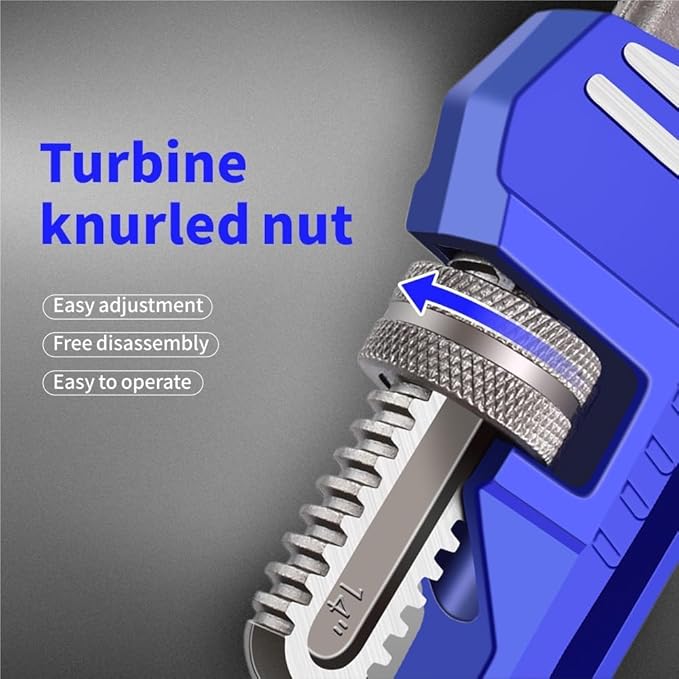 14-Inch Straight Pipe Wrench – Heavy Duty,Adjustable Plumbing Tool with Malleable Cast Iron Handle, Exceeds GGG Standard for Durability & Grip