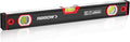 ARROW 16-Inch Level, Magnetic Torpedo Level with 45°/90°/180° Bubbles, Aluminum Alloy Body, Precision-Machined Base, Shockproof Rubber End Caps, V-Groove & Hanging Hole for Construction, Carpentry
