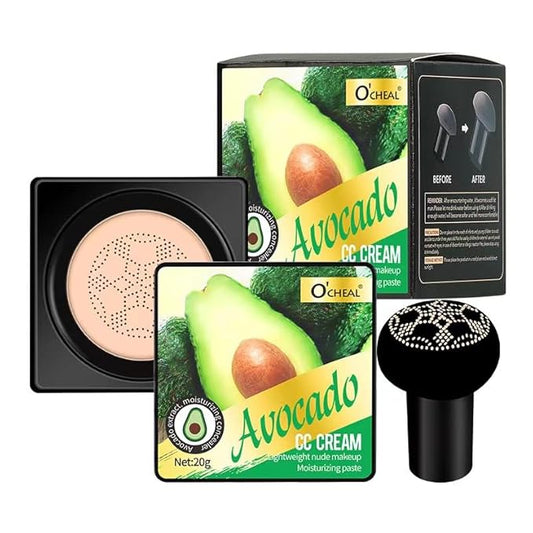 Mushroom Head Air Cushion BB Cream Foundation Cream for Face Makeup Concealer Cushion for Face Comestics Make Up Cushion Compact Ivory-VeraVaultWomen