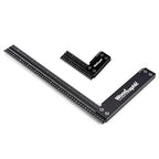 Precision Square Ruler for Measuring and Marking - Aluminum Steel Framing Tool for Professional Carpentry Use (Inch Set - 4 & 12)