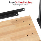 Work Bench 60 Inch Work Table for Garage Heavy Duty Rubberwood Tabletop Workbench for Woodworking Shop Home Office Electronic Cutting Wood