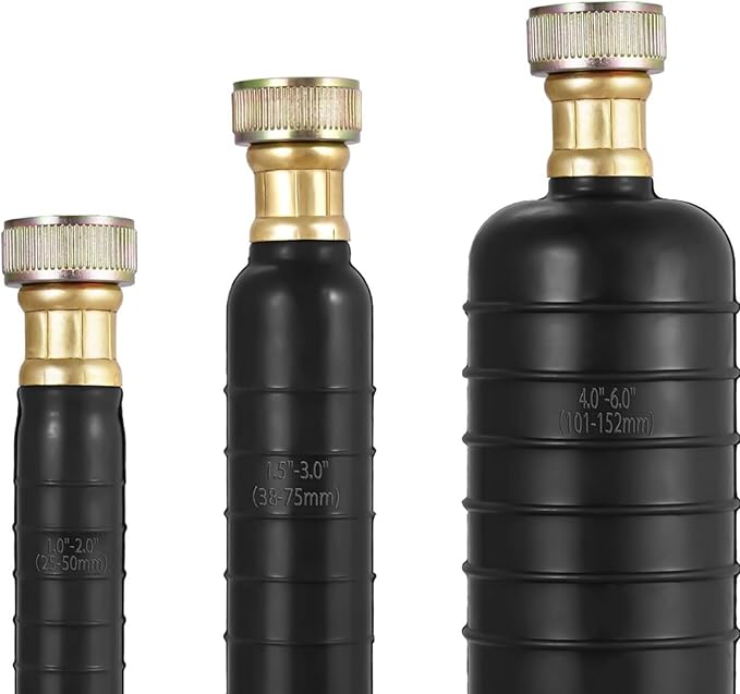 3 Pcs Drain Cleaning Bladder Set for 1-6 Inch Pipes Powerful Blockage Removal in Kitchen Bathroom Bathtub Swimming Pool and Sewer Lines Using Water Pressure