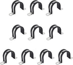 3/4 Inch 10 PCS 2 Holes Rubber Cushioned U Bracket Clamp, Reinforced Rigid Pipe Strap, Stainless Steel Conduit Straps Cable Clamp (20 mm) by Tavonuxt