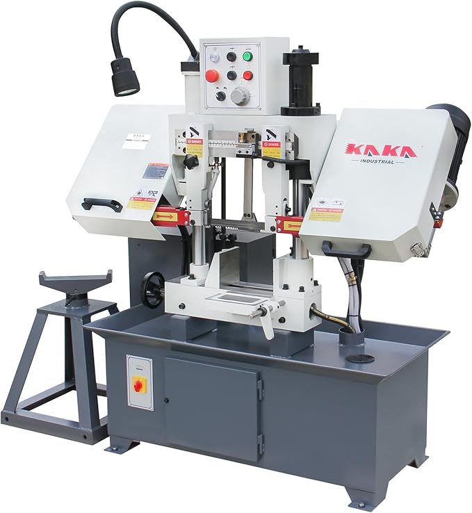 KAKA INDUSTRIAL TGK-08 Double column Metal Cutting BandSaw,Max cutting capacity 7.8 inch,vertical lifting,high stability.Cutting speed adopts hydraulic control,230V-60HZ-3PH