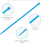 8 Inch Silver Zip Tie 1000 PCS, 40 Lbs - Small to Medium Zip Tie, Nylon PA66 UV Resistant Cable Tie Heavy Duty for Indoor and Outdoor Use - Ideal for bundling and securing objects