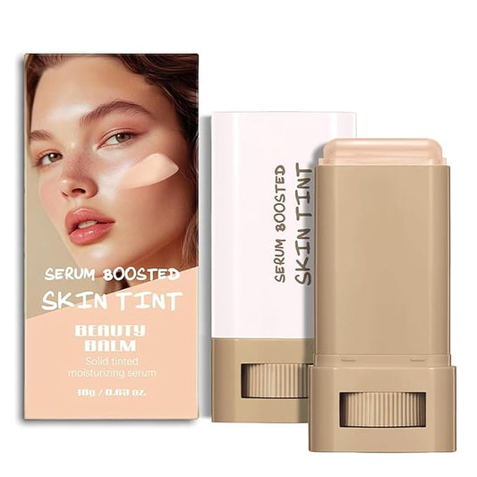 Beauty Balm Serum Boosted Skin Tint – Hydrating Tinted Moisturizer, Lightweight Solid Tinted Foundation Stick for Flawless, Sheer to Medium Coverage, Radiant & Dewy Finish, All-Day Wear (4#, 1)-VeraVaultWomen