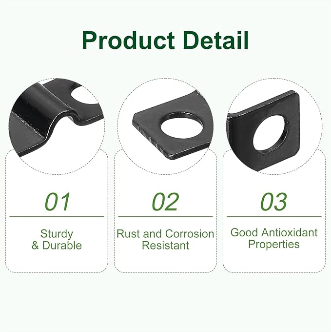 uxcell 100Pcs U-Shaped Pipe Clamp, 3/16 Inch(4mm) 2 Hole U-Tube Strap Clamp Heavy Duty Connector Bracket for Conduit Cables Wire Cord, Black