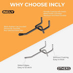 INCLY 50 Pack Black Pegboard Hooks, 2 Inch Metal Peg Board Hooks Accessories, Peg Board Tool Hangers Fit for 1/8“ and 1/4" Pegboard Hanging Tools for Garage, Craft Room, Kitchen, Store