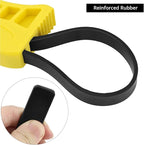 QWORK Strap Wrench Set, 2 Piece Adjustable Rubber 24" & 19.7" Reinforced Belts, Jar Opener for Weak Hands