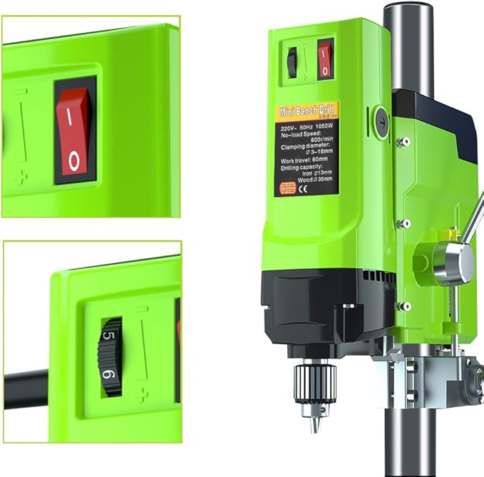 Bench Drill Stand 1050W Mini Electric Bench Drilling Machine Drill Chuck 3-16mm