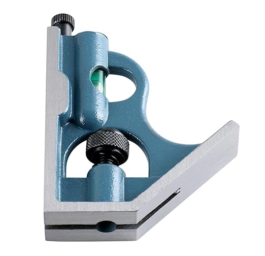 Accusize Industrial Tools 6'' 3 Pc Combination Square Ruler Set Protractor Satin, 4-R Graduation, 0000-8100