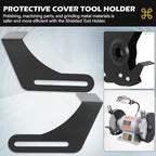 2 Pcs Bench Grinder Protective Tool Rest 9.84 Inches Steel Bracket Tool Part Set for Bench Grinder Polisher, Black