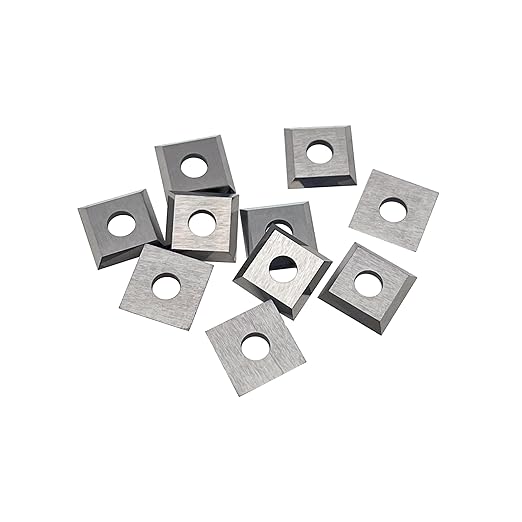 14mm Standard Square Straight Tungsten Carbide Replacement Cutter Inserts Knives 14mm x 14 x 2mm for Woodworking Spiral Helical Planer Head and DIY Wood Lathe Turning Tools 10pcs by LU&MN