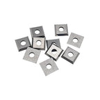 14mm Standard Square Straight Tungsten Carbide Replacement Cutter Inserts Knives 14mm x 14 x 2mm for Woodworking Spiral Helical Planer Head and DIY Wood Lathe Turning Tools 10pcs by LU&MN