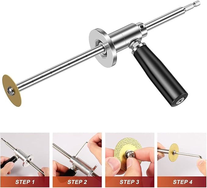 Inside Pipe Cutter for PVC Pipe, Upgraded Versatile PVC Pipe Cutter and Drill Attachment with Diamond Grit Cutting Wheel and Handle