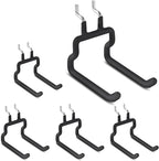 LIGHT DUST Utility Heavy Duty Pegboard Hooks - 5Pack Peg Board Accessories for Hanging Tools Fit 1/4" Peg Holes - Pegboard Organizer Large Tool Holders for Garage Workshop Shed