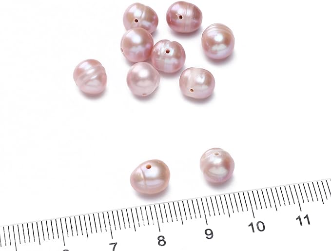 Natural Pearl Beads Potato 7-8mm Purple Freshwater Cultured Loose Gemstone Beads for DIY Jewelry Making 13.8''/Strand HQ
