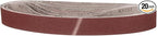 1-1/2 x 30 Inch Sanding Belt, 20 Pcs 120 Grit Knife Sharpener Belts Work Sharpening for Belt Sander Knife Carving Tool Metal Working