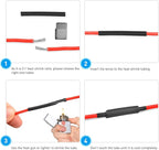 Nilight - 50005R Heat Shrink 2:1 Electric Insulation Tube Kit 45mm Flame Retardant Wrap Cable Sleeve 560pcs 5 Colors 12 Sizes with Storage Box，2 Years Warranty