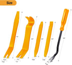 GOOACC 5 PCS Nylon Auto Trim Removal Tool Kit No-Scratch Removal Tool Kit for Car Clip Panel & Audio Dashboard Dismantle Yellow