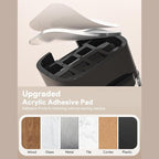 Magnetic Cable Clips, Adjustable Cord Holder Management, Adhesive Wire Keeper Organizer for Home Office Desk Phone PC Car Wall Desktop Nightstand Appliance (9-Pack Black Crystal)