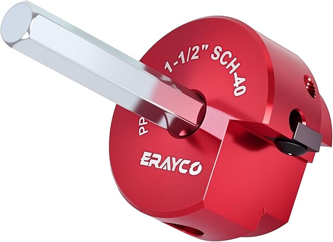 Erayco PPR150 1-1/2 Inch Plastic Pipe Fitting Reamer, PVC Pipe Reamer for Schedule 40 PVC Pipe, Fit into Standard 1/2" Drills, Suit for Water Lines, Drain Lines, Vent Lines