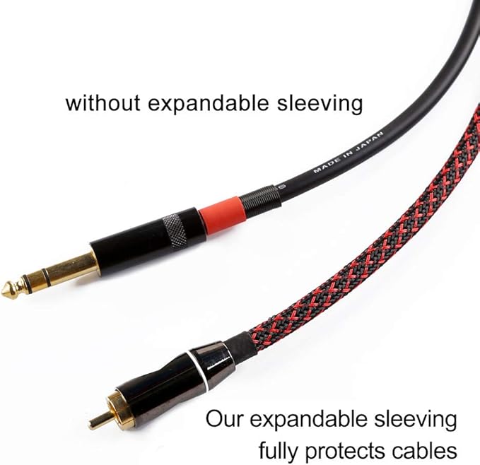 100ft - 1/2 inch PET Expandable Braided Sleeving – BlackRed – Alex Tech Braided Cable Sleeve