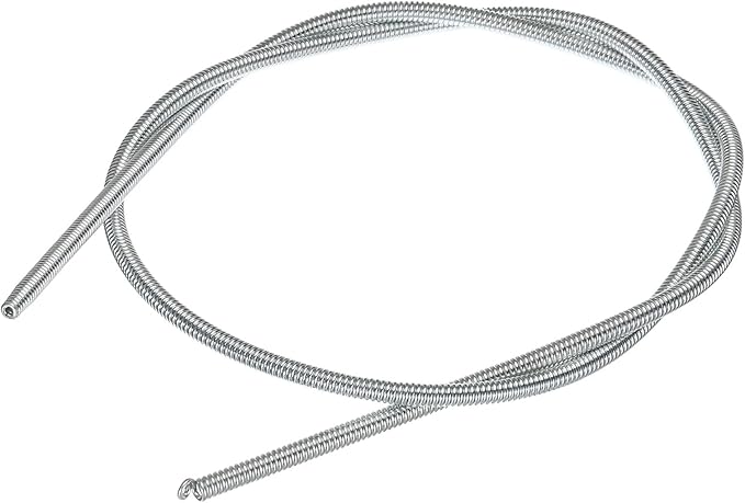 MECCANIXITY Spring Tube Bender OD 6.5mm/0.26" Steel Spring Pipe Copper Tubes 1100mm/43.31" Long for 3/8" Copper Pipe(10mm) in Home Renovations,Electrician Wiring Bending Pipe(insert-pipe use)