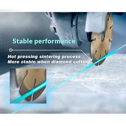 LSS 4 1/2 Inch Diamond Saw Blade,Dry or Wet Cutting Saw Blades for Sharp Cutting Concrete Stone Brick Masonry, Broadened Cutter Head (4.5")