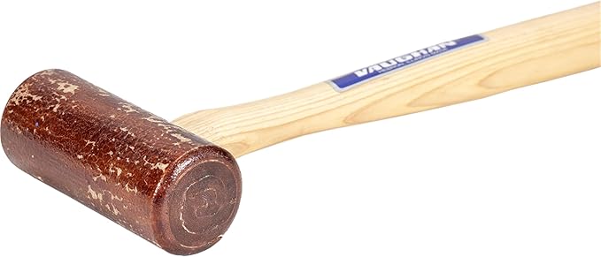 VAUGHAN Rawhide Mallet, Non Marring, Hardwood Handle, 6 oz, 1M150, VN58212
