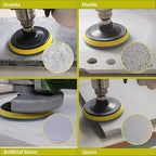 Dry Diamond Polishing Pads 4"/100mm - 8pcs Grit 200 Polish Pad Kit for Granite Marble Artificial Stone Quartz for Angle Grinder SANLEETEK