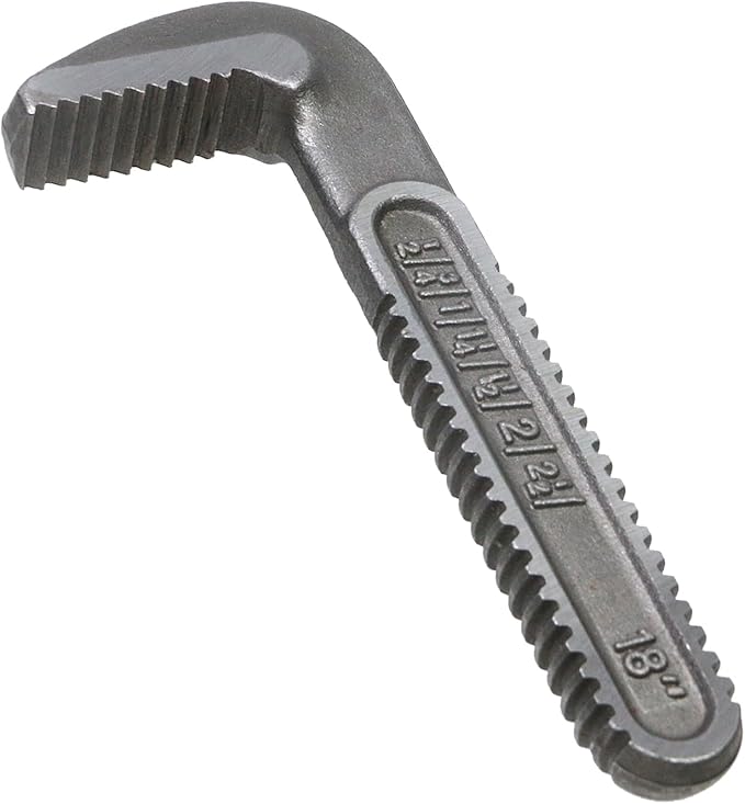 Pipe Wrench Hook Jaw 18 Inch Plumbing Wrench Replacement Jaws Carbon Steel for Adjustable Wrench (Silver)