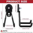 Landhoow Large Magnetic Hooks Heavy Duty Garage Magnet Hooks Strong Storage Utility Magnetic Hangers with Anti Slip Rubber Coating for Indoor and Outdoor Hanging(Black,4 Pcs)