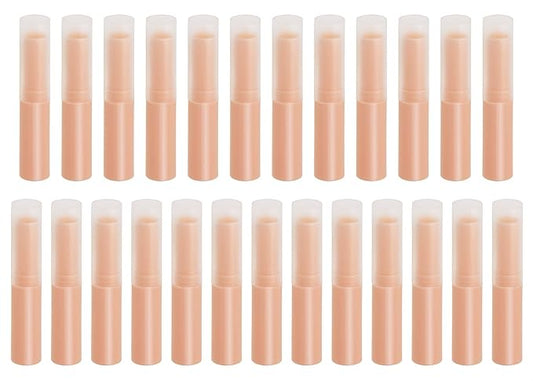 0.14oz Empty Flavored Lip Balm Container Tubes Plastic Homemade Moisturizing Lip Stick with Caps Bulk Fit for Women Adult DIY Making Supplies, 25 Count (Pink)-VeraVaultWomen