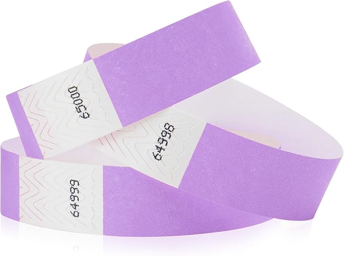 1,000 WristCo Berry Tyvek Wristbands for Events - Comfortable Tear Resistant Paper Bracelets ID Wrist Bands for Concerts Festivals Admission Party Identification