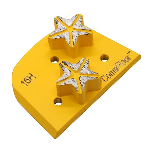 Concrete Floor Grinding Discs, Diamond Metal Grinding Tooling for Lavina Grinders, Concrete Preparation & Thin Epoxy Remove, Double Segments 16 Grit Hard Bond, Pack of 9