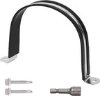 Pipe Clamp NPS 4 Inches （Φ114MM）- 304 Stainless Steel & Rubber Lining Pipe Strap Clamp 10 Pack