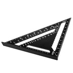 Beslands Aluminum 12-inch Rafter Square Carpenter Measuring Layout Tool Alloy Metal Triangle Ruler Imperial Protractor for Woodworking and Carpentry