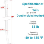 14 Inch Zip Ties Double Sided Toothed (Bulk 1000 Pack),85 LBS Tensile Strength Heavy Duty Cable Wire Ties With Self-Locking Adjustable More Durable Nylon Tie Wraps for Indoor Outdoor