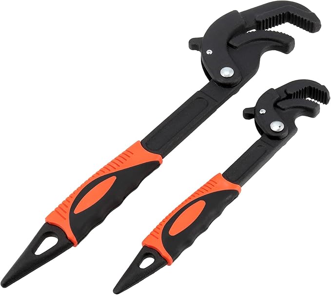 HOIGON 4 PCS 0.6''-2.4'' Multifunction Adjustable Wrenches, Self Adjusting Spanner, Quick Power Grip Pipe Wrench Set, 10 Inches 15 Inch