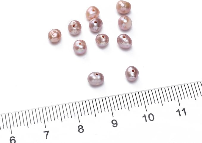 Natural Pearl Beads Potato 4-5mm Purple Freshwater Cultured Loose Gemstone Beads for DIY Jewelry Making 13.8''/Strand HQ