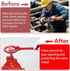 10" Double-Ended Valve Wrench for Refinery Pipes; 1/8" - 1 1/2" Heavy-Duty Adjustable Pipe Wrench; 1/2" Opening Valve Wheel Wrenches (10 INCH)