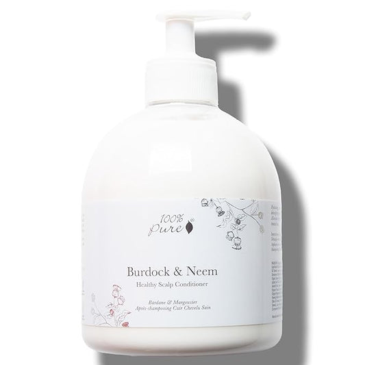 100% PURE Healthy Scalp Conditioner Purifying Burdock & Neem for Dry Damaged Hair Replenishing Itchy Flaky Scalp Hydration for Women & Men - 16 Fl Oz-VeraVaultWomen
